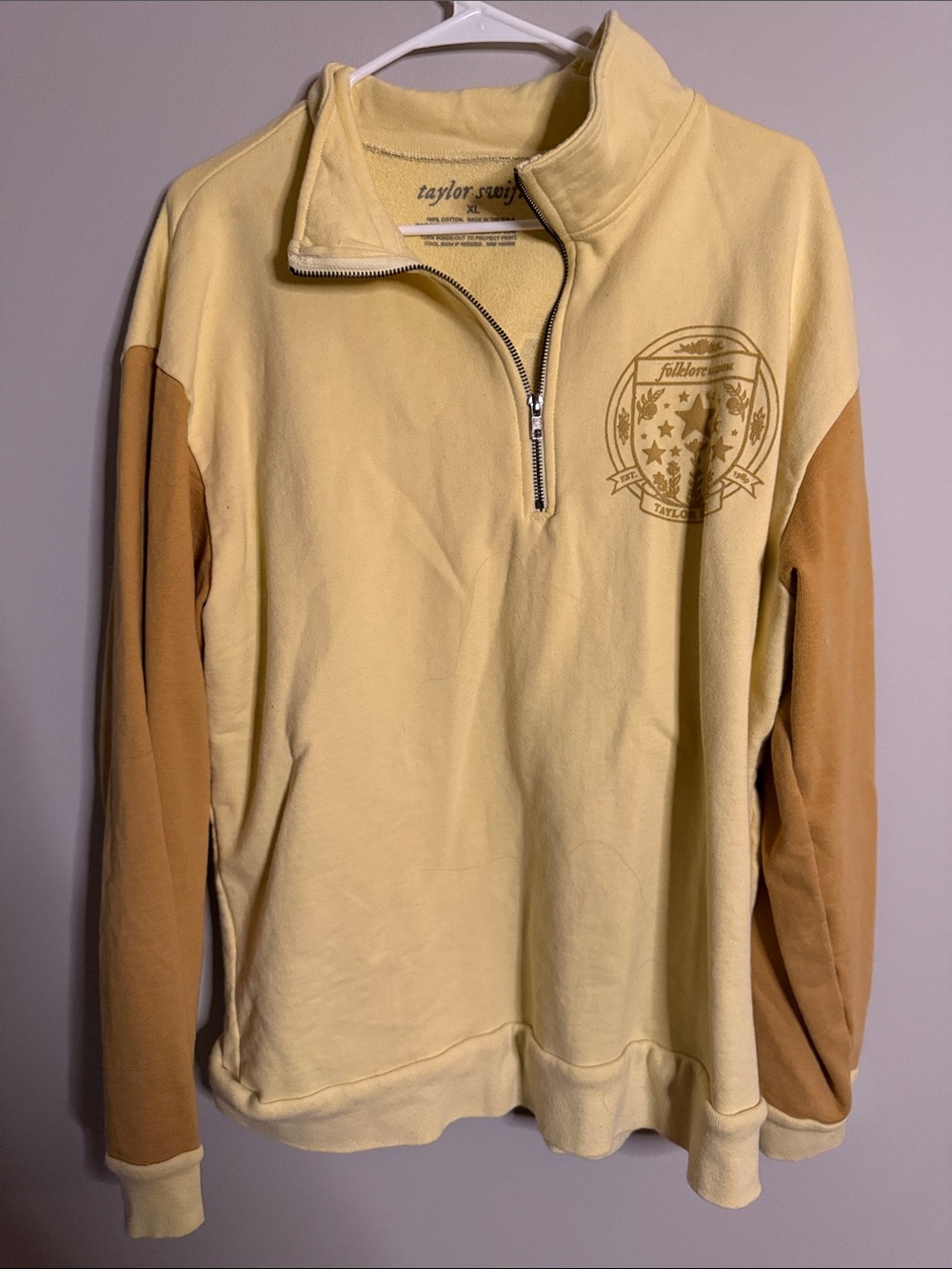 Taylor Swift Folklore Album Yellow Pullover Sweatshirt